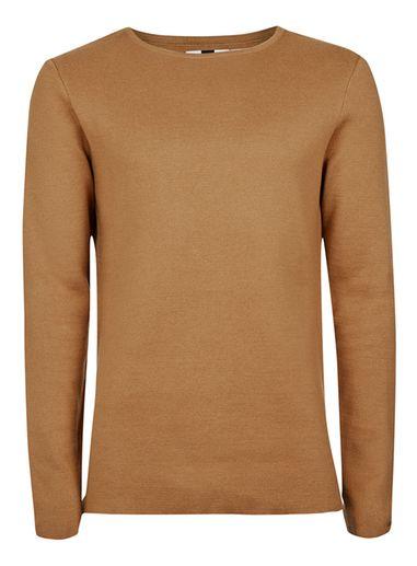 Topman Mens Sand Slim Fit Longline Sweater