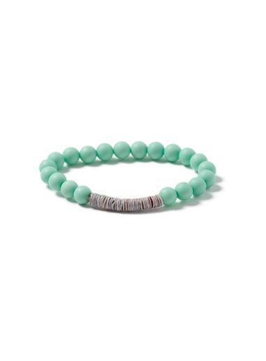 Topman Mens Blue Turquoise Shell Beaded Bracelet*