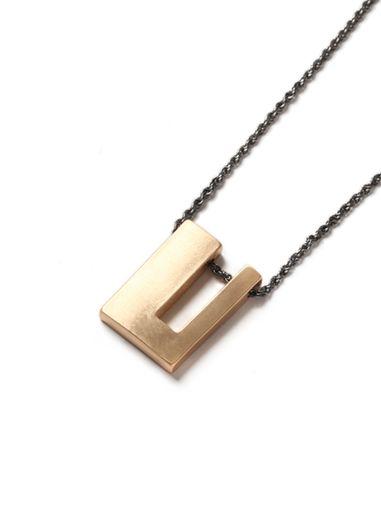 Topman Mens Gold Mixed Metal Geo Pendant Necklace*