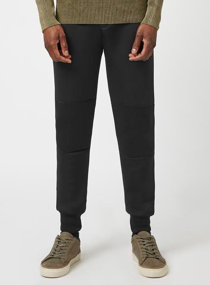 Topman Mens N1sq Black Neoprene Style Joggers*