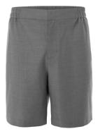 Topman Mens Mid Grey Premium Grey Long Length Tailored Shorts
