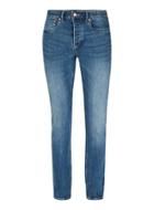 Topman Mens Grey Washed Blue Stretch Slim Jeans