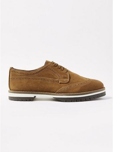 Topman Mens Brown Tan Chunky Brogues