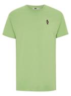 Topman Mens Green Robot Badge T-shirt
