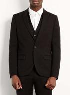 Topman Mens Black Skinny Suit Jacket