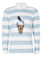 Topman Mens Topman Design Blue Stripe Ice Cream Rugby Shirt