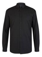 Topman Mens Black Slim Fit Dress Shirt