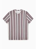 Topman Mens Red Burg Stripe Knit T-shirt