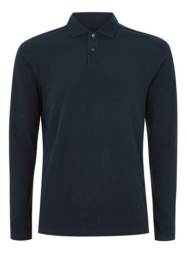 Topman Mens Selected Homme Navy Polo