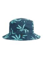 Topman Mens Multi Globe Navy And Blue Palms Print Bucket Hat*