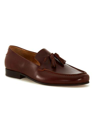Topman Mens Hudson Brown High Shine Tassel Loafers