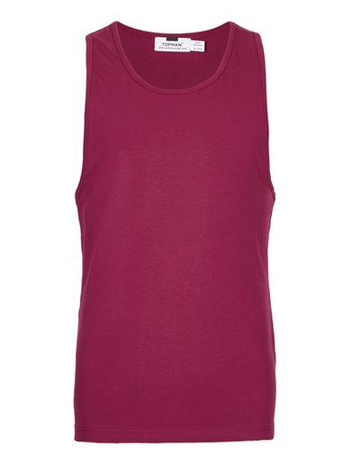 Topman Mens Red Burgundy Ultra Muscle Fit Tank Top