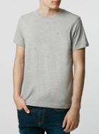 Topman Mens Mid Grey Hilfiger Denim Grey Logo T-shirt