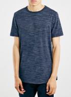 Topman Mens Blue Navy Textured T-shirt