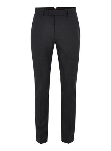 Topman Mens Navy Skinny Suit Pants With Wool
