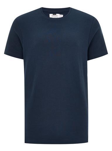 Topman Mens Navy Ottoman Taping T-shirt