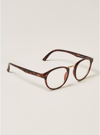 Topman Mens Brown Tortoiseshell Reader Glasses
