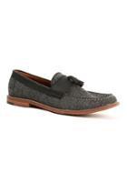 Topman Mens Black Denim Blue Canvas Loafers