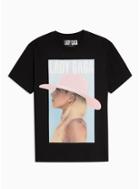 Topman Mens Black Lady Gaga Print T-shirt