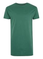 Topman Mens Green Longline Muscle Fit T-shirt