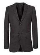 Topman Mens Grey Charcoal Check Slim Fit Suit Jacket
