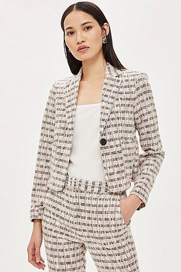 Topshop Cropped Jersey Jacket