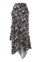 Topshop *aster Floral Print Skirt By Unique