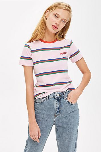 Topshop Tall Love Stripe T-shirt