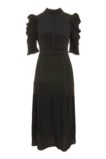 Topshop Lace Back Tier Midi Dress