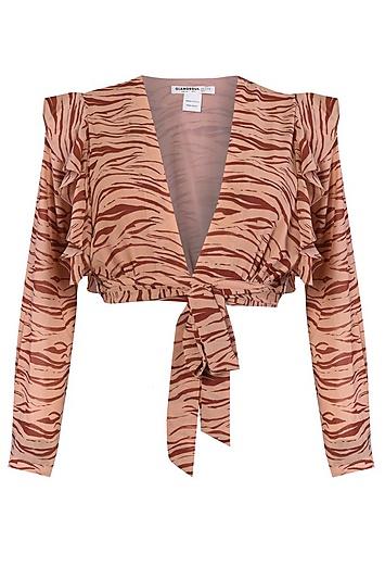 Topshop *zebra Print Blouse By Glamorous