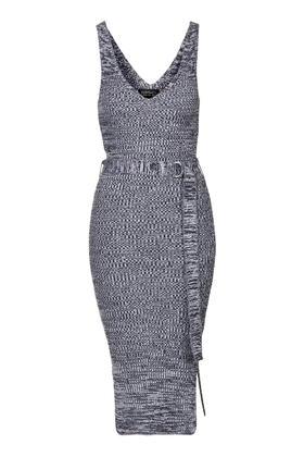 Topshop Textured D-ring Midi Dress