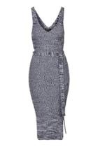 Topshop Textured D-ring Midi Dress