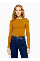 Topshop Knitted Rib Crew Neck Jumper
