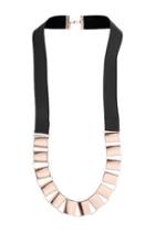 Topshop Box Chain Leather Necklace