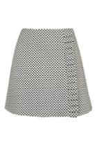 Topshop Dotty Frill Edge Mini Skirt