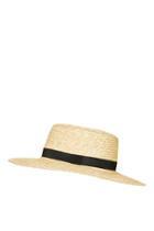 Topshop Natural Straw Boater Hat