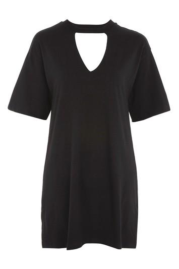 Topshop Tall Deep V Choker Boyfriend T-shirt