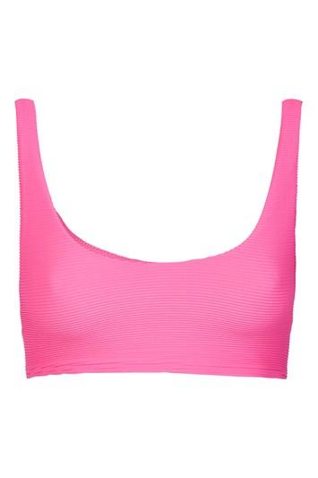 Topshop Ribbed Crop Bikini Top