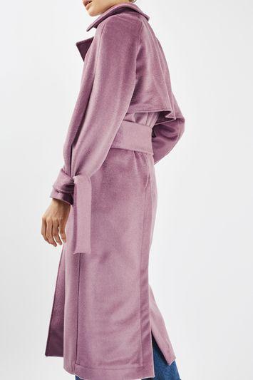 Topshop Tie Sleeve Wool Coat By Boutique