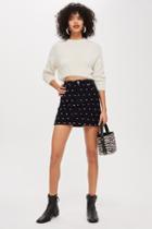 Topshop Tall Spotted Corduroy Skirt