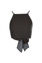 Topshop *printed Hearts Tie Back Top By Glamorous
