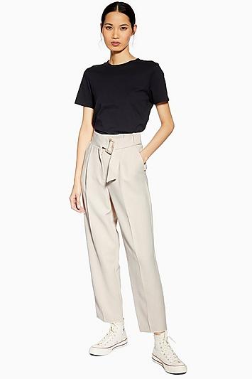 Topshop Tall Belt Peg Trousers