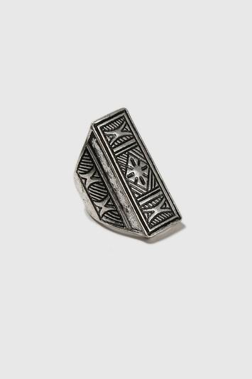 Topshop Chunky Engraved Rectangle Ring