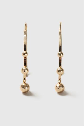 Topshop Curve Ball Thread Through Earrings