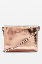 Topshop Leather Puff Chain Cross Body Bag