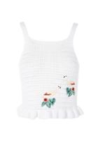 Topshop Flamingo Stitchy Knitted Vest Top