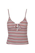 Topshop Multi Stripe Tie-up Cami