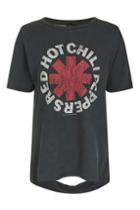 Topshop *red Hot Chilli Slash Back T-shirt By And Finally