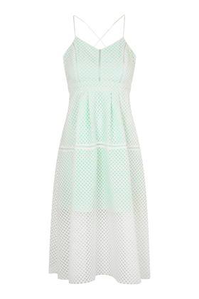Topshop Petite Airtex Midi Dress