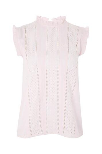 Topshop Sleeveless Broderie Sun Top